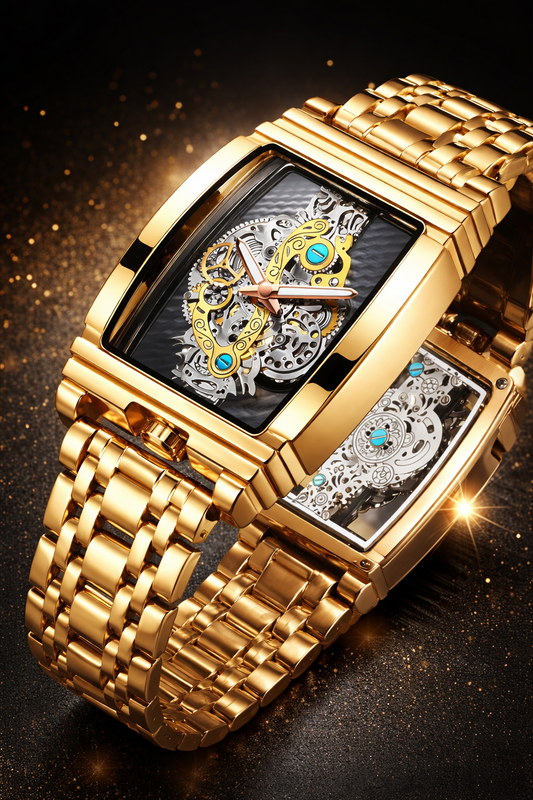 FORSINING Skeleton Luxury Quartz Watch